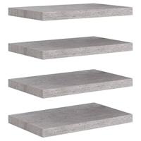 VidaXL Wandschappen zwevend 4 st 50x23,5x3,8 cm mdf betongrijs - thumbnail