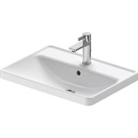 Wastafel Duravit D-Neo Inbouw Met Overloop Kraanvlak 1 Kraangat 60 cm Hoogglans Wit Duravit - thumbnail