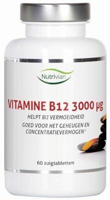 Nutrivian Vitamine B12 methylcobalamine 3 mg 60 Zuigtabletten Nutrivian Vitamine B12 methylcobalamine 3 mg 60 Zuigtabletten
