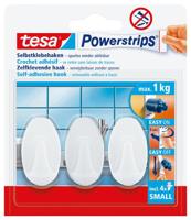 Haken tesa powerstrips small ovaal zelfkl wit | 6 stuks - thumbnail