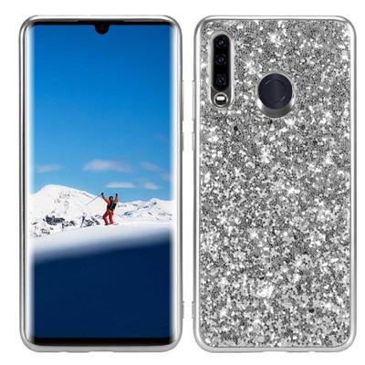 Glitter poeder schokbestendig TPU Case voor Huawei P30 Lite/Nova 4e (zilver) Glitter poeder schokbestendig TPU Case voor Huawei P30 Lite/Nova 4e (zilver)