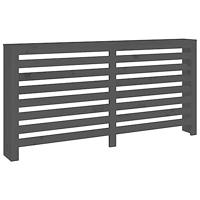 VidaXL Radiatorombouw 169x19x84 cm massief grenenhout grijs - thumbnail