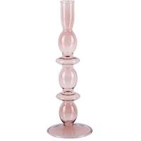 Glaskunst Bubbels Kandelaar - Groot/roze - thumbnail