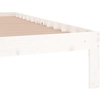 Bedframe massief hout wit 90x190 cm - thumbnail