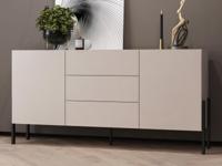 Dressoir JUKAMI 2 deuren 3 lades 180 cm kasjmier - thumbnail