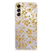 Samsung Galaxy A14 5G | TPU Case | Gouden Bloemen - thumbnail