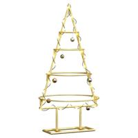 Metalen kerstboom met standaard Goud 60 cm Poedergecoat staal - thumbnail