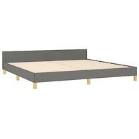 Bedframe zonder matras stof donkergrijs 200x200 cm - thumbnail