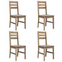 Eetkamerstoelen 4 st massief acaciahout - thumbnail