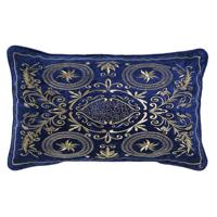 Kussen DKD Home Decor 8424001850358 Gouden 50 x 10 x 30 cm Marineblauw - thumbnail