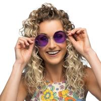 Boland Partybril hippie xl paars - thumbnail