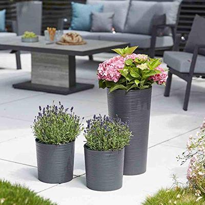 Siena Garden LOCON GROOVE 722_50 Plantcontainer Polypropyleen Antraciet