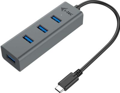 i-tec I-TEC USB C Metal HUB 4 Port passive C31HUBMETAL403 USB-hub 4 poorten USB-A USB 3.2 Gen1 5 GBit/s Grijs