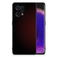 OPPO Find X5 Back Case Geruit Rood - thumbnail