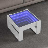 Salontafel met Infinity LED 50x53x30 cm wit - thumbnail