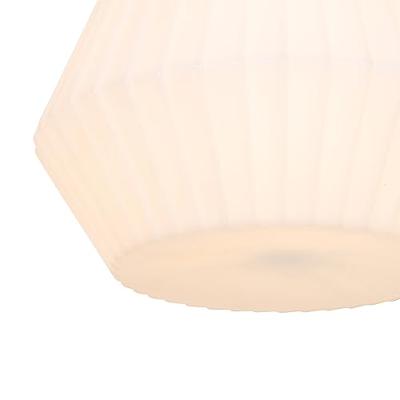 QAZQA Moderne buiten hanglamp zwart met witte kap 32.9 cm IP44 -