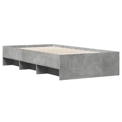 Bedframe bewerkt hout grijs sonoma eikenkleurig 90x200 cm