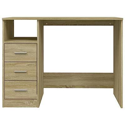 Bureau met lades 102x50x76 cm bewerkt hout sonoma eikenkleurig