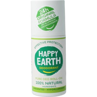 Happy Earth 100% Natural Deo Roll-On Unscented Happy Earth 100% Natural Deo Roll-On Unscented