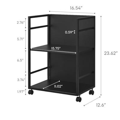 Yamazaki Keukentrolley - 2 niveaus - Tower - Zwart