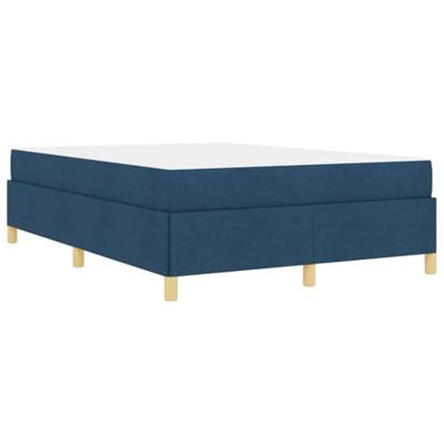 Boxspring bed Blauw en Marineblauw en Wit 140 x 200 cm Stof