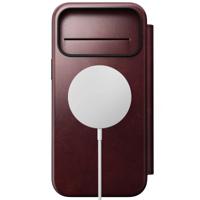 Nomad Horween lederen folio iPhone 17 Pro Max - Burgundy - thumbnail