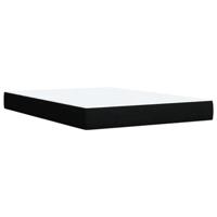 Boxspring met matras stof zwart 140x190 cm - thumbnail