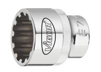 Vigor V1897 Dopsleutelinzetset 1/4 (6.3 mm) 17-delig - thumbnail