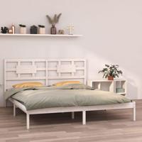 Bedframe massief hout wit 180x200 cm - thumbnail