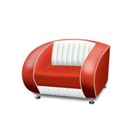 Bel Air Sofa SF-01CB Rood - thumbnail