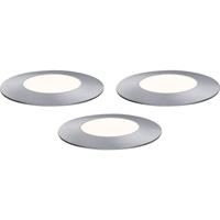 Paulmann 93949 Verlichtingssysteem Plug&Shine LED-buiteninbouwlampen (uitbreidingsset) Set van 3 stuks LED 7.5 W Warmwit Zilver - thumbnail