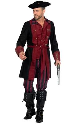 Piraat Kostuum Heren Burgundy Premium