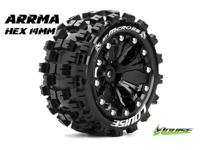 Louise ST-MCROSS Banden Set - 2.8" Velgen Zwart - Hex 14mm (electro 4WD: FR/RR) - thumbnail