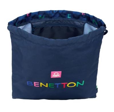 Rugtas met Koordjes Benetton Damero Marineblauw 35 x 40 x 1 cm Rugtas met Koordjes Benetton Damero Marineblauw 35 x 40 x 1 cm