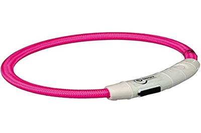Trixie Flash Lichtgevende Band USB TPU/nylon roze 45 cm - thumbnail
