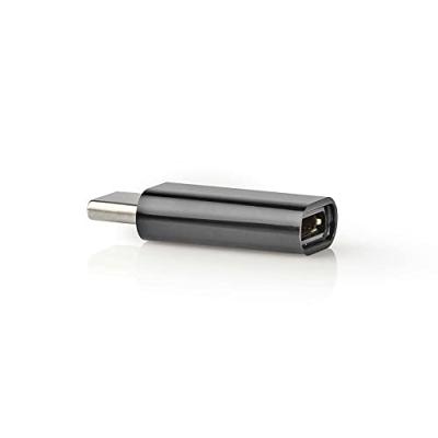 USB-Adapter | USB 2.0 | USB-C Male | USB Micro-B Female | 480 Gbps | Verguld | Antraciet