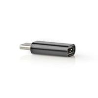 USB-Adapter | USB 2.0 | USB-C Male | USB Micro-B Female | 480 Gbps | Verguld | Antraciet - thumbnail