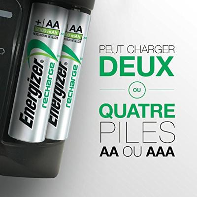 Energizer Pro ACU HR6 POW batterijlader + 2 AA 2000 mAh batterijen - thumbnail