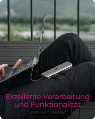 ICY BOX IB-DK4061-CPD Bedraad USB 3.2 Gen 1 (3.1 Gen 1) Type-C Grijs