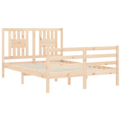 Bedframe met hoofdbord massief hout