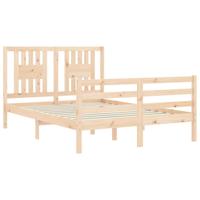 Bedframe met hoofdbord massief hout - thumbnail