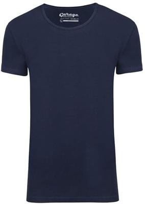 Garage T-Shirt Deep Round Neck Bodyfit Navy (art 0205)