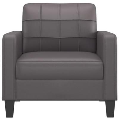 Fauteuil 60 cm kunstleer grijs Fauteuil 60 cm kunstleer grijs