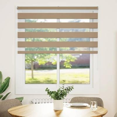 Zebra Blind 125x100 cm stofbreedte 120,9 cm polyester zandbruin