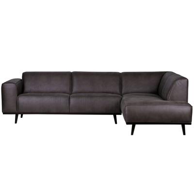 BePureHome Statement Hoekbank Rechts - Eco-leder - Grijs
