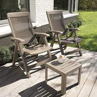 Bijzettafel Grosfillex Taupe Hars Plastic 40 x 40 x 35 cm - thumbnail