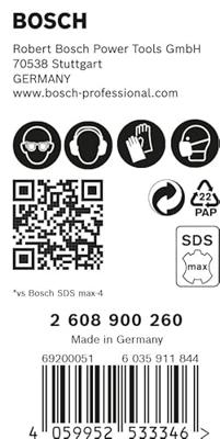 Bosch Accessoires Expert SDS max-8X hamerboor 12 x 200 x 340 mm 5-delig - 1 stuk(s) - 2608900260 Bosch Accessoires Expert SDS max-8X hamerboor 12 x 200 x 340 mm 5-delig - 1 stuk(s) - 2608900260