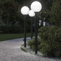 Bolderverlichting met sensor en stopcontact 3 stuks 120 cm zwart IP44 - thumbnail