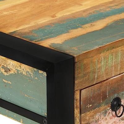 Bureau massief gerecycled hout - thumbnail
