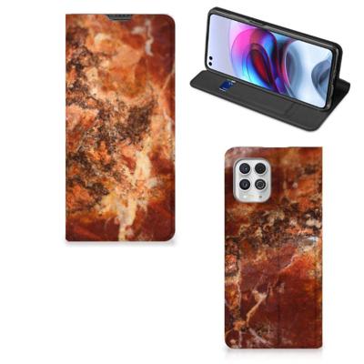 Motorola Moto G100 | Standcase | Marmer Bruin Motorola Moto G100 | Standcase | Marmer Bruin